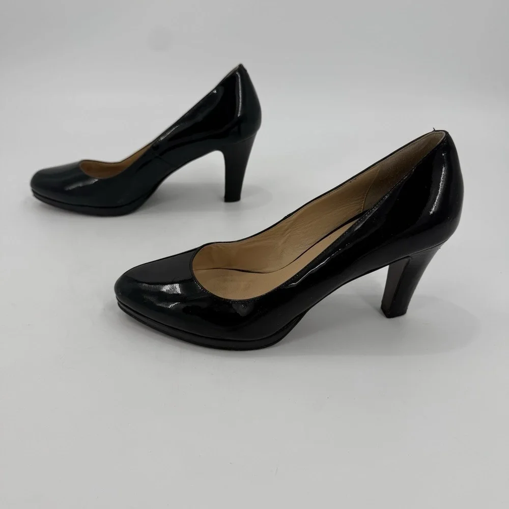 Cole Haan Women's 8B Black Patent Leather Platform Pumps Heels